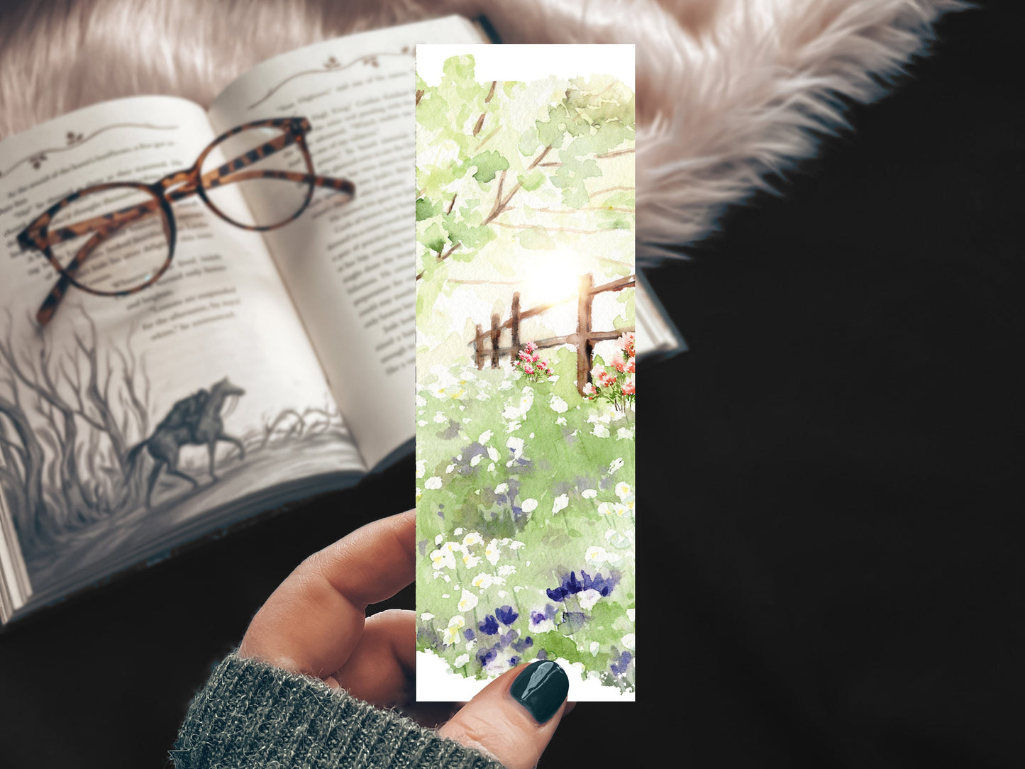 Spring Country Garden Bookmark