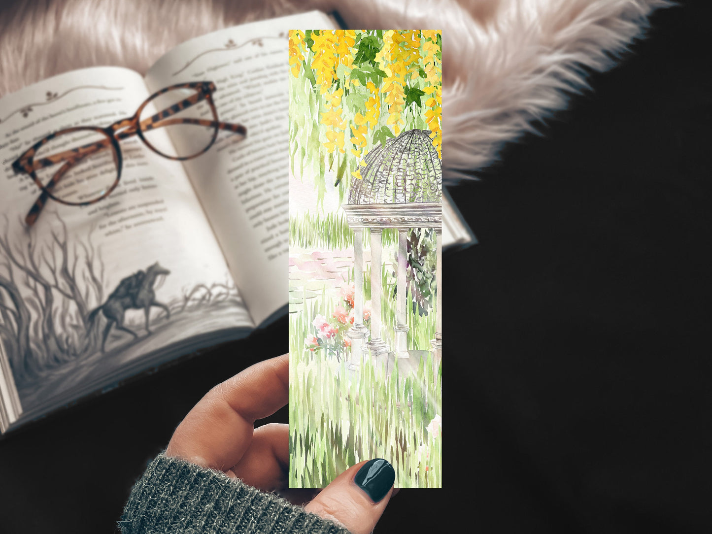 Monet Style Spring Gazebo Bookmark