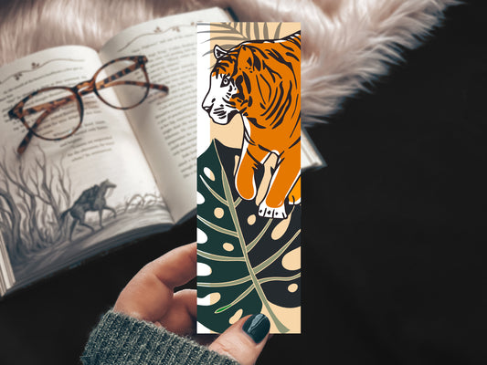 Burnt Orange Tiger Bookmark