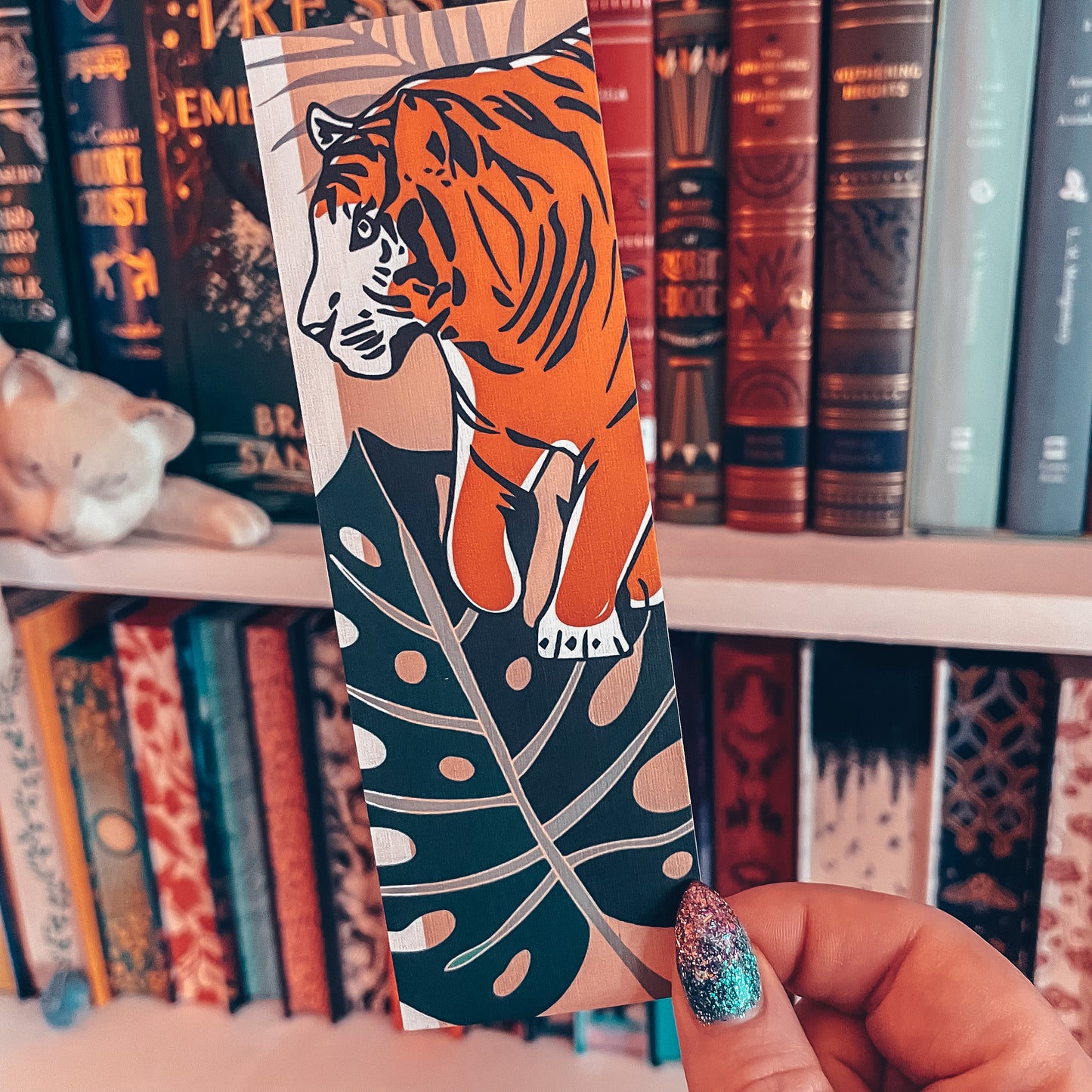 Burnt Orange Tiger Bookmark