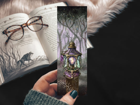 Watercolor Halloween Haunted Forest Bookmark