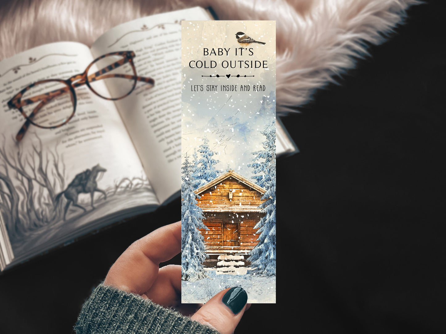 Baby Its Cold Outside Holiday Bookmark