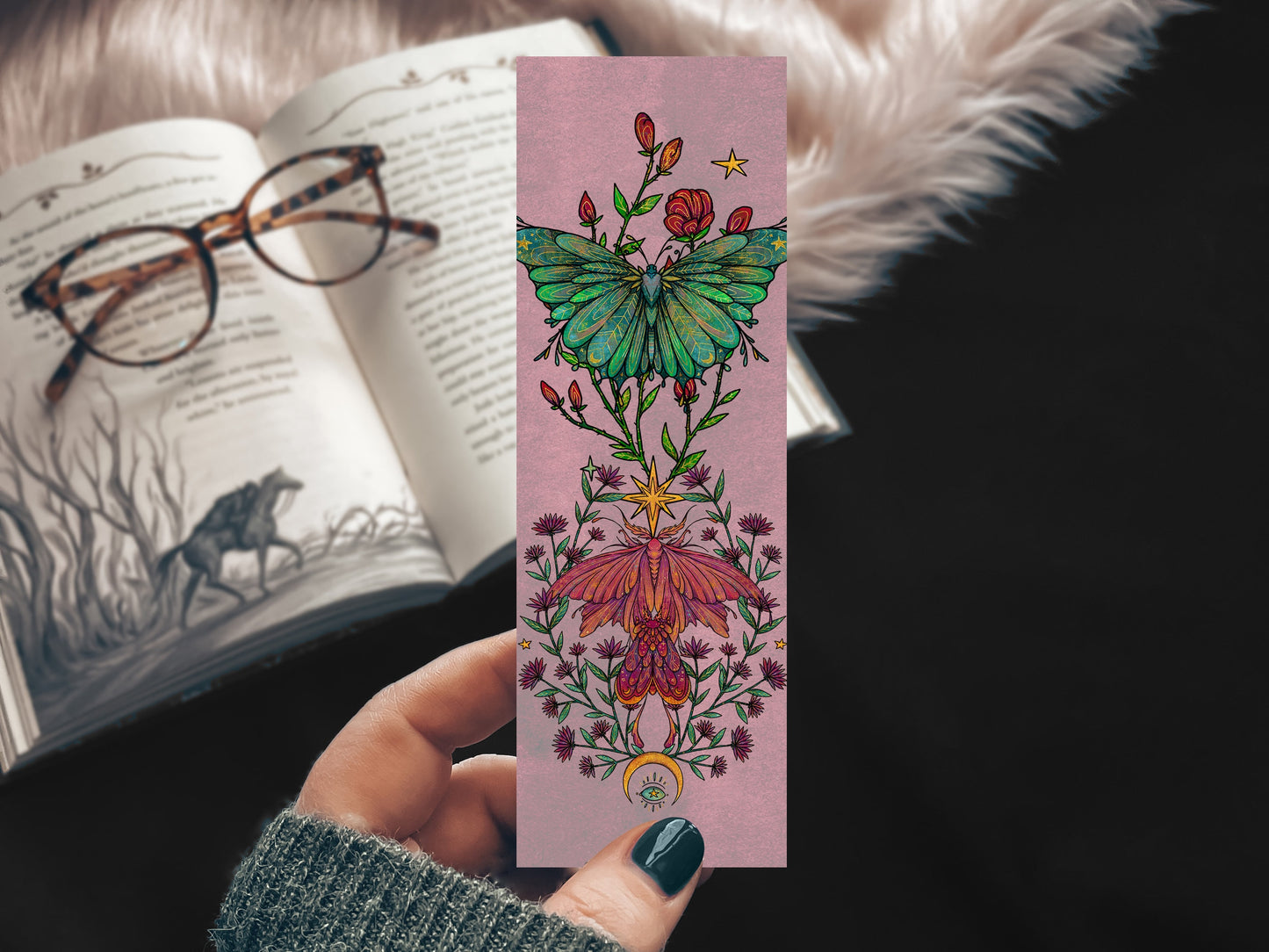 Mystic Moth Cottagecore Bookmark