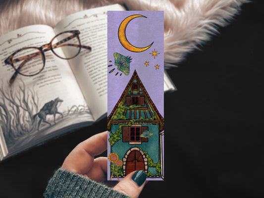 Lunar Moth Cottagecore Bookmark